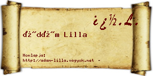 Ádám Lilla névjegykártya