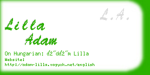 lilla adam business card